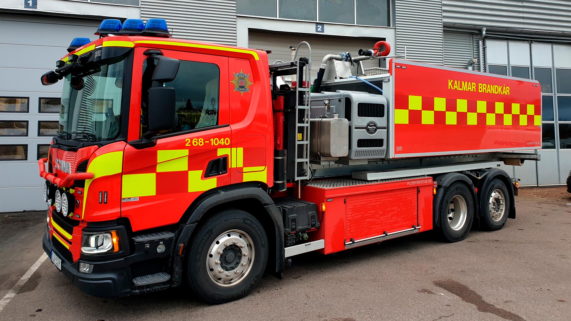 Ny Scanialastbil levererad till Räddningstjänsten i Kalmar.