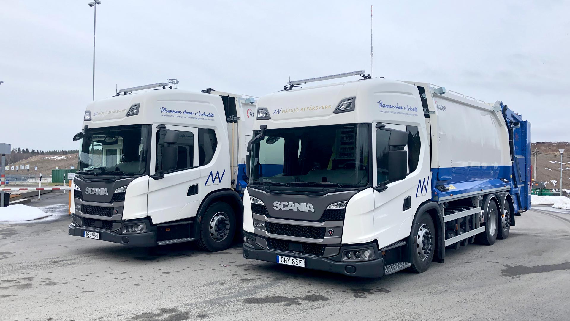 Nya Scanialastbilar levererade till Nässjö Affärsverk AB.