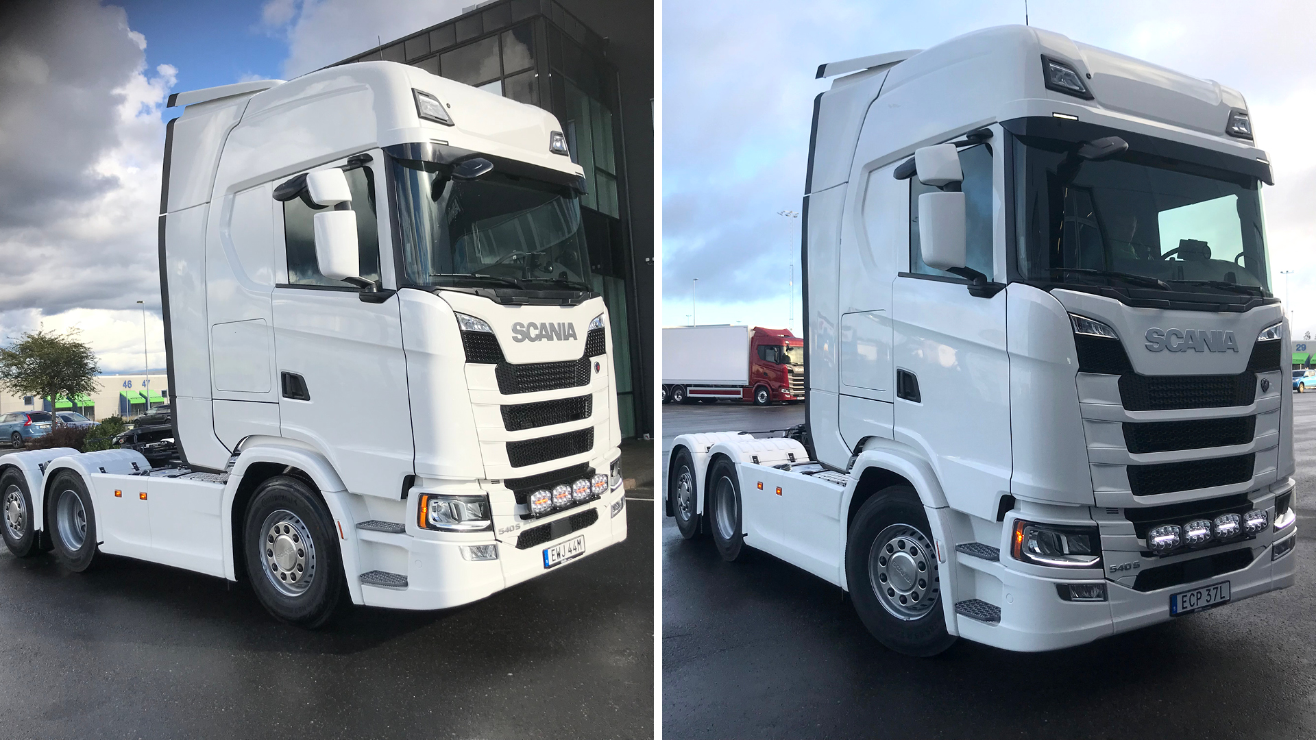 Två nya Scaniabilar är levererade till Pocius åkeri AB.